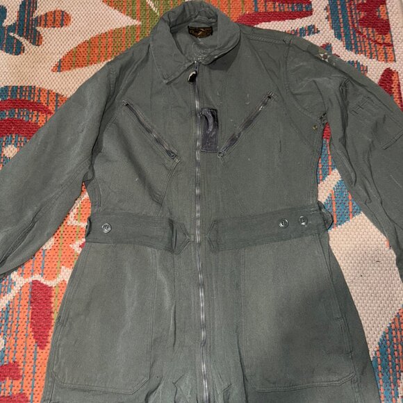 Real USAF Pilot Flight Suit Jumpsuit 70s Vtg CWU-27/P L Reg irlift Vietnam Era - Picture 4 of 12